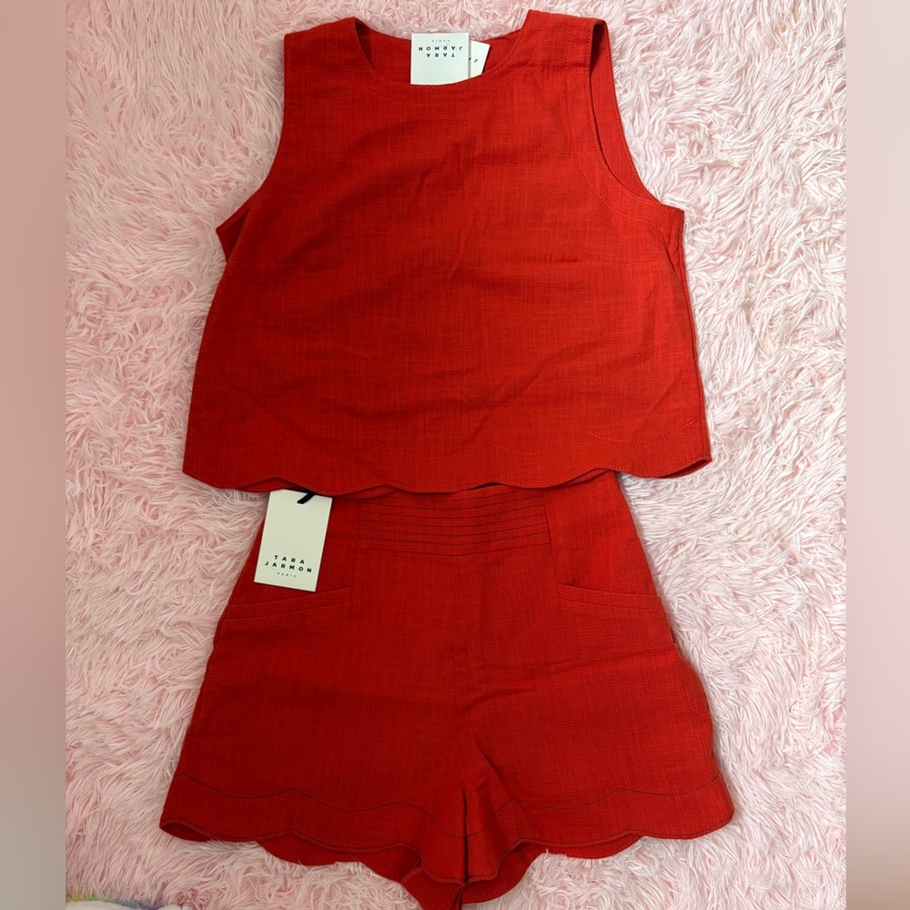 TARA JARMON Top and Shorts Set